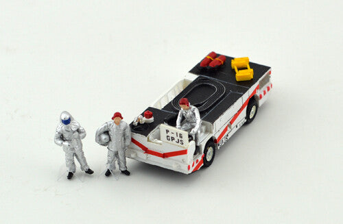 1/72 US Navy Deck Fire Truck + 3 Firefighters For Airport Deck
