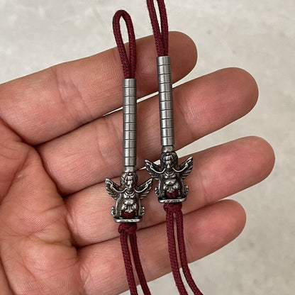 Tibetan Tiek Iron Counter Bead 4mm Barrel Side Pendant Mala Accessory Handmade