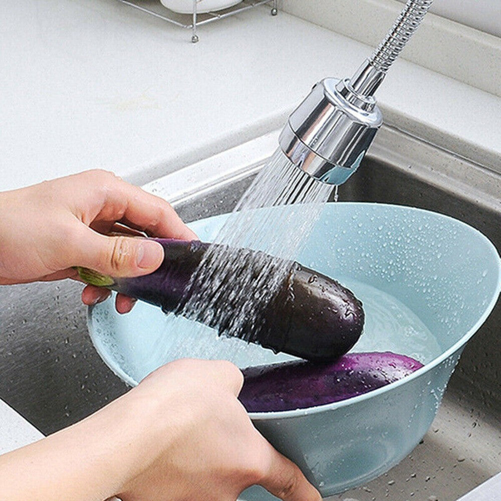 ABS+Stainless 24mm Thread Tap Anti-Splash Nozzle Extender Spray Head Swivel Tool