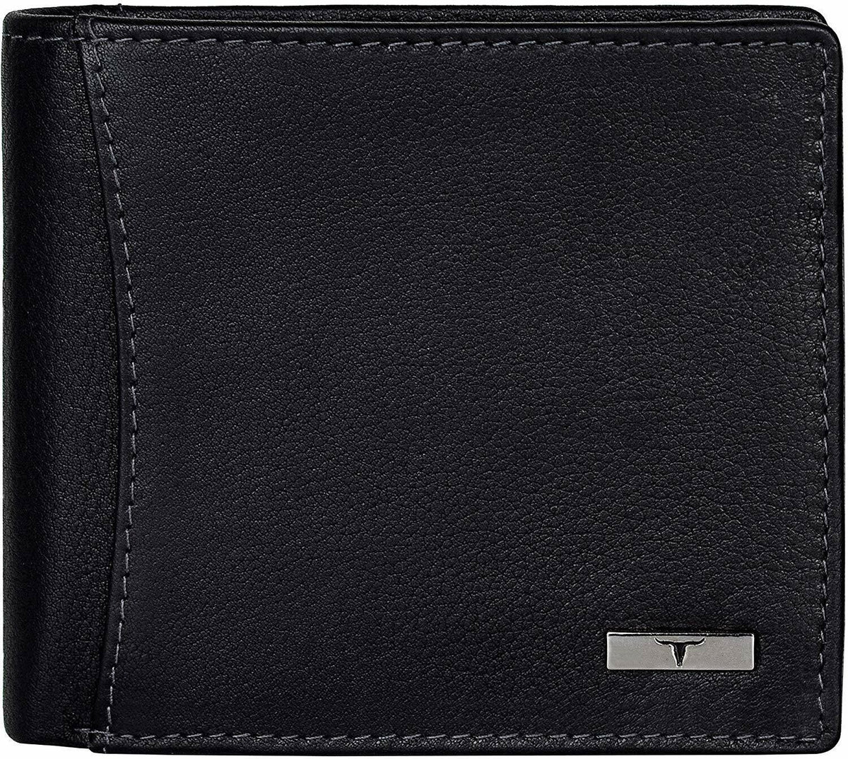 New Men's Black Colour Leather Bi-fold Wallet Gift Item