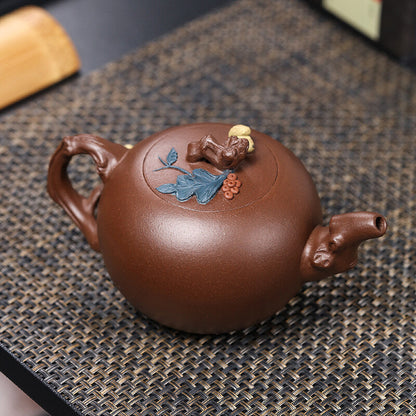 Full Handmade Tea Pot Marked Original Ore Real Yixing Zisha Purple Clay Pot New