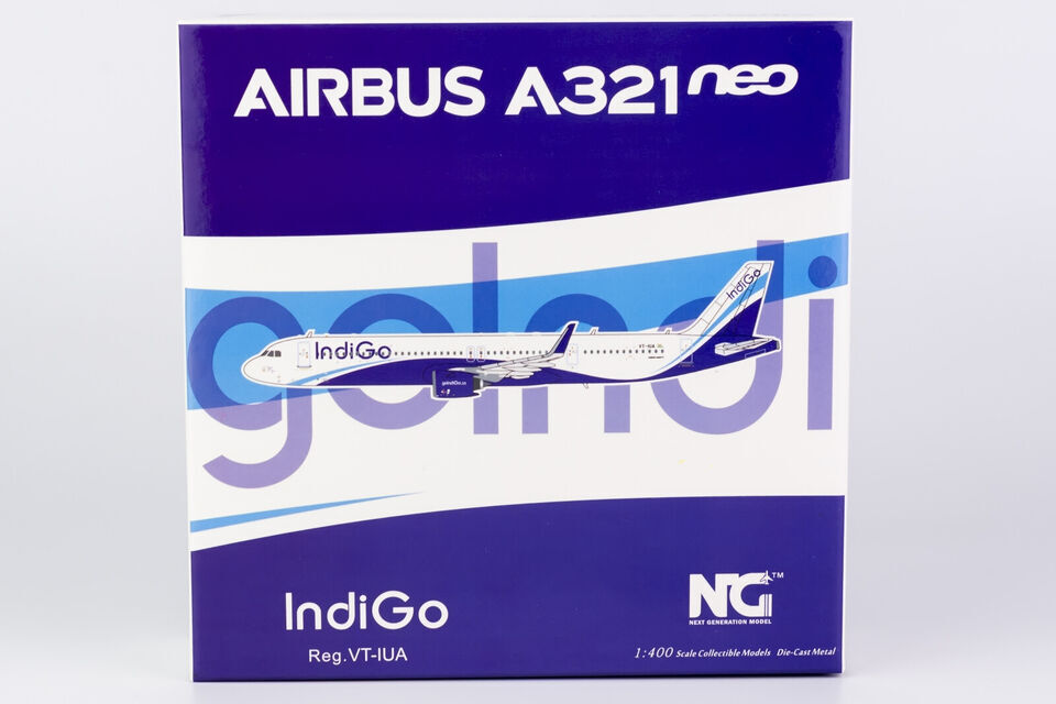 1:400 NG Model IndiGo AIRBUS A321neo Passenger Airplane Diecast Aircraft Model
