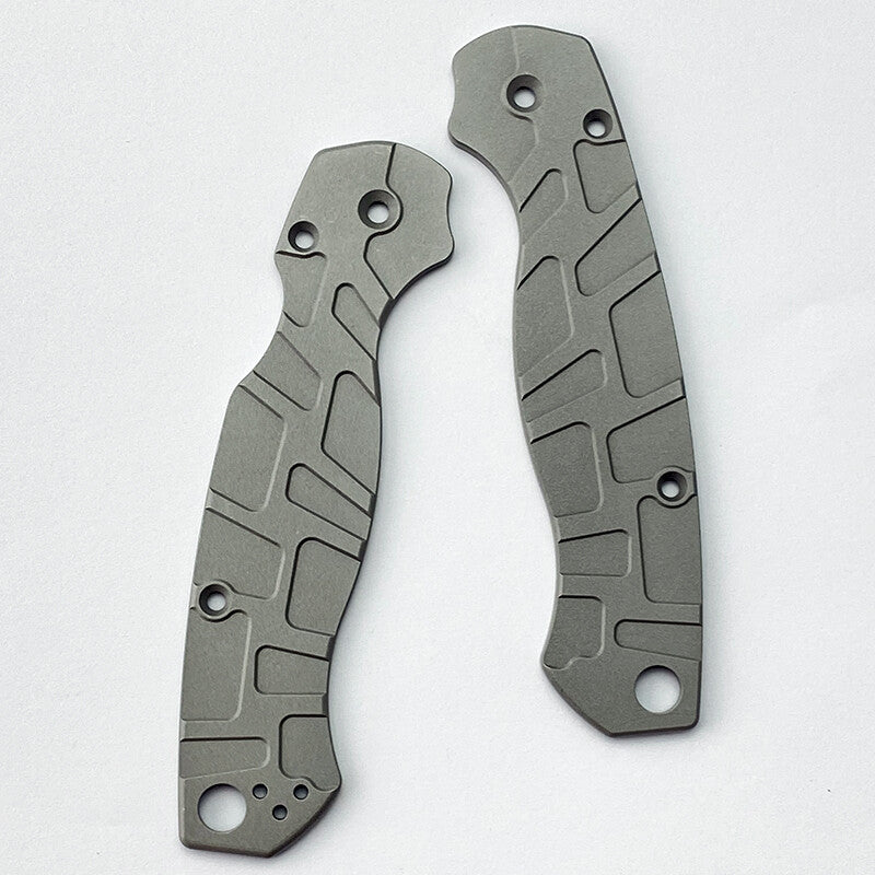 1 Pair Aluminum Alloy Knife Handle Scales for Spyderco C81 Para 2