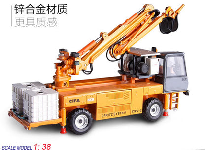 1:38 ZOOMLION CSS-3 Concrete Spraying Manipulator Pump Truck Diecast Model