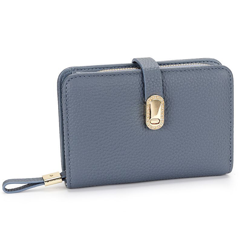 Wallet Genuine Leather Short Wallet Multi Card Slot Zipper Zero Wallet Card Bags