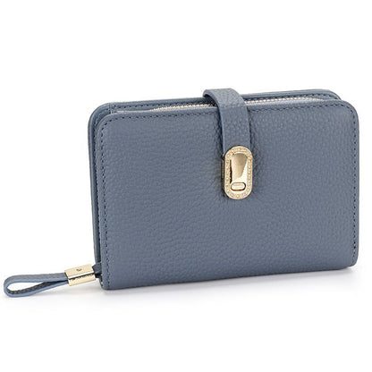 Wallet Genuine Leather Short Wallet Multi Card Slot Zipper Zero Wallet Card Bags