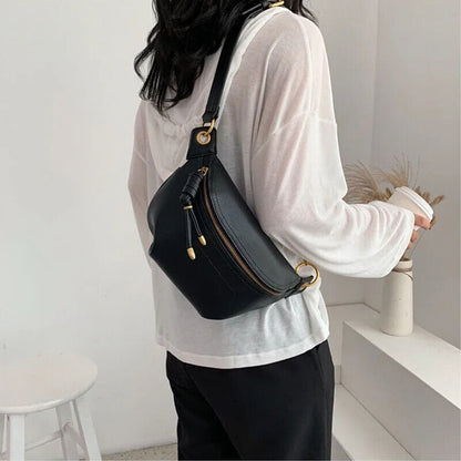 100% Genuine Women Waist Bags Shoulder Bag Chain Belt Crossbody Bag Bags