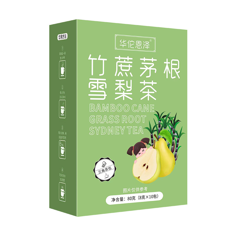 80g Bamboo Cane and Roots of Snow Pear Tea Triangle Bag No-boil Tea Bags