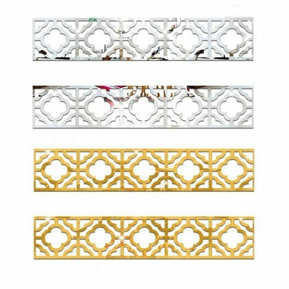 Wall Mirror Stickers 30Pcs 5*5CM 3D Waist Line Acrylic Decorations Living Rooms