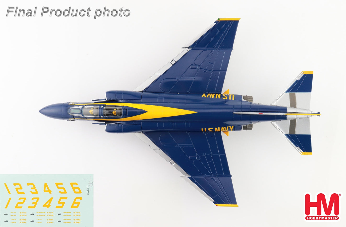 1:72 HM McDonnell Douglas F-4J Phantom II US Blue Angels Fighter Diecast Model