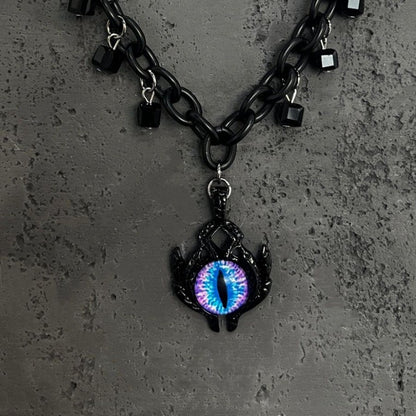 Dark Style Devil's Eye Necklace Hip Hop Choker Punk Clavicle Chain Jewelry