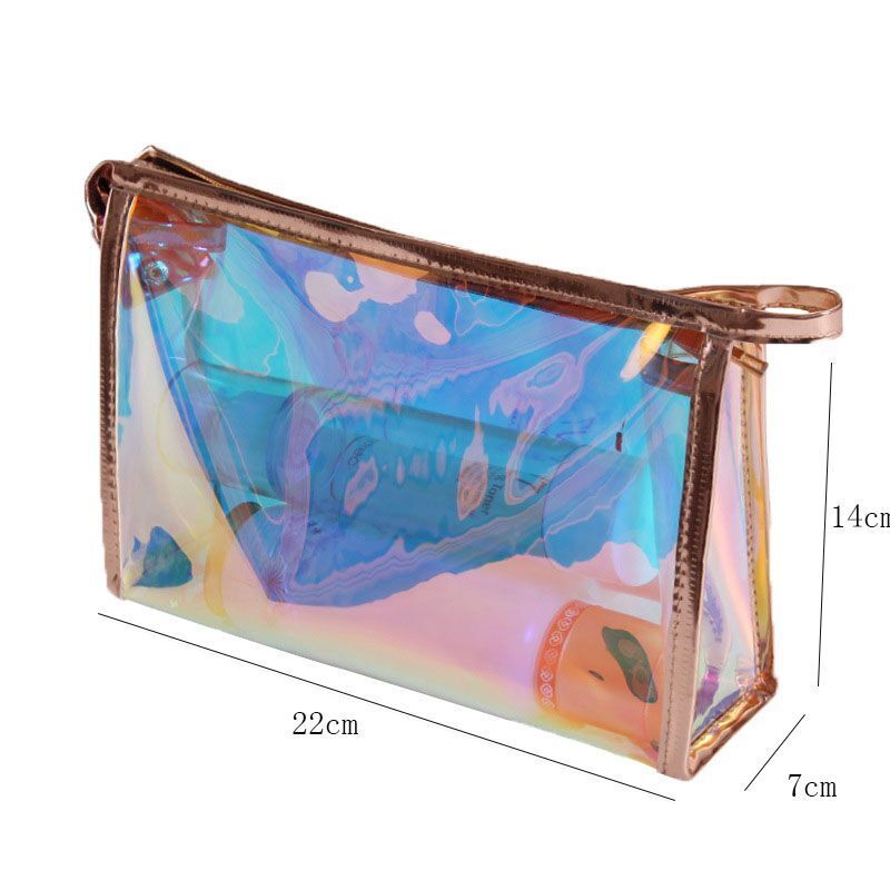 Transparent Pretty Makeup Bag Travel Cosmetic Bag Toiletry Brush Bags Organizer