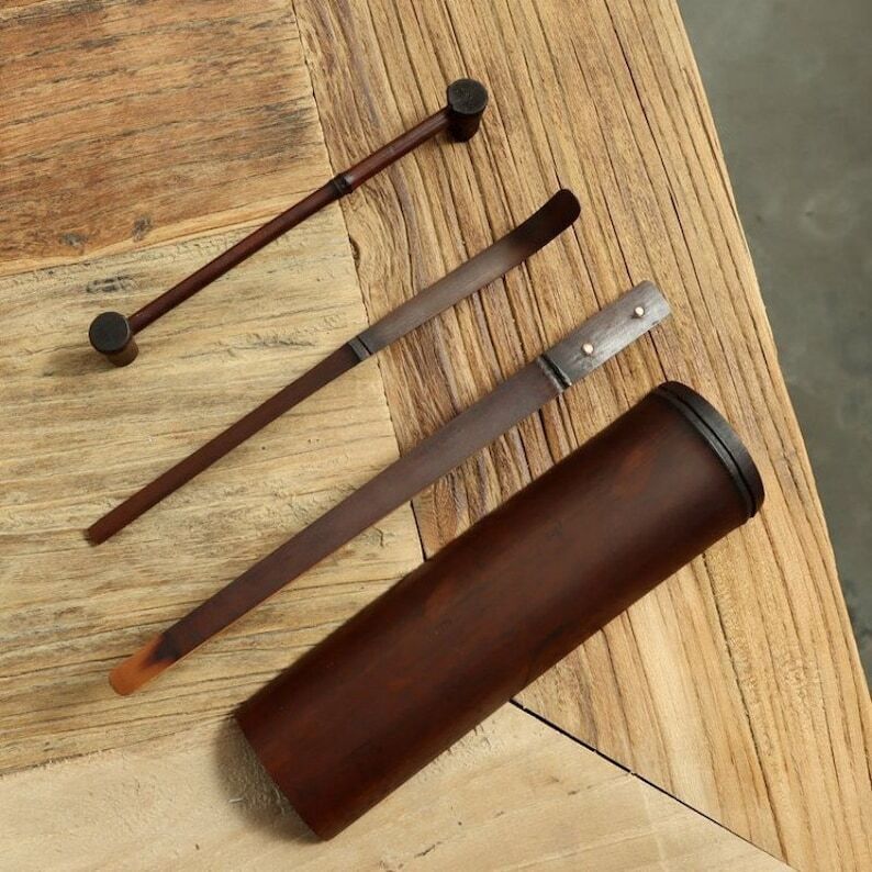 Natural Bamboo Tea Ceremony Accessories With Cloth Bag|Tea Accessories