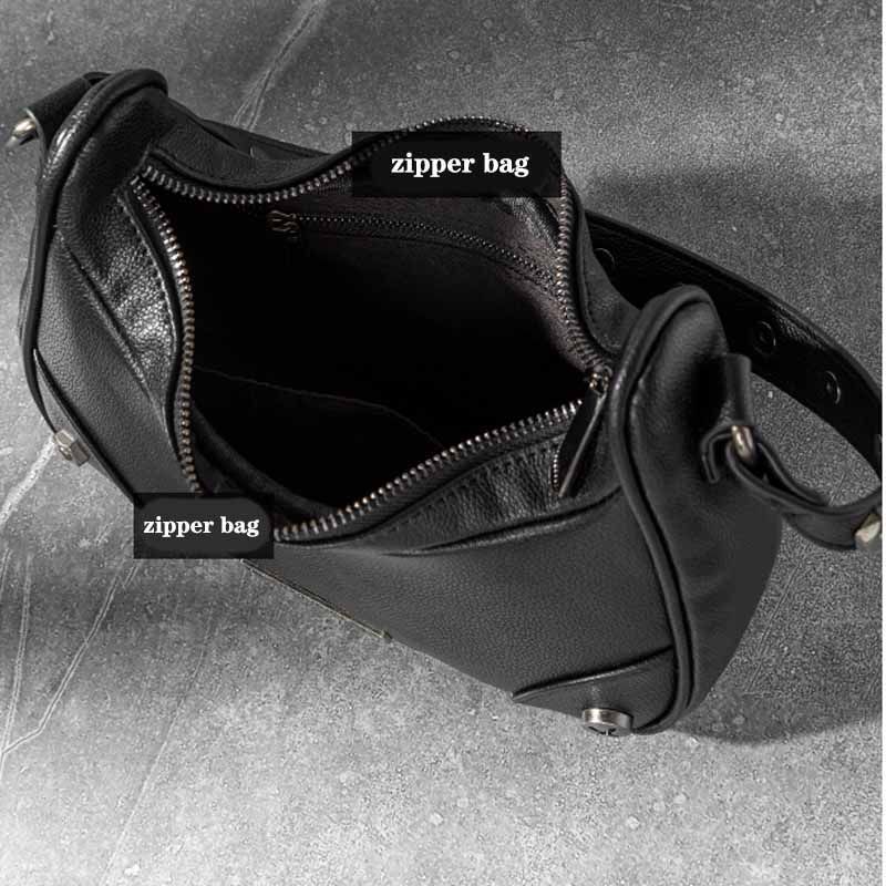 Underarm Bag Leather Rivet Shoulder Handbag Fashion Punk Style Luxury 24*12*7CM