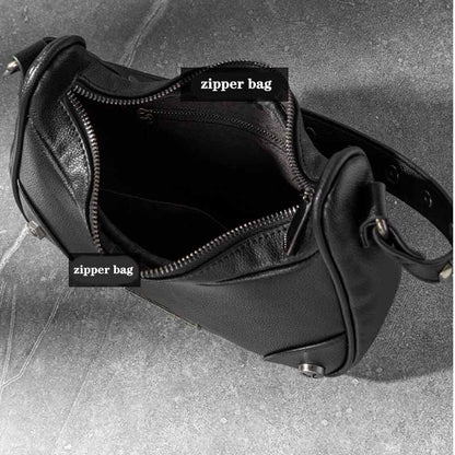 Underarm Bag Leather Rivet Shoulder Handbag Fashion Punk Style Luxury 24*12*7CM