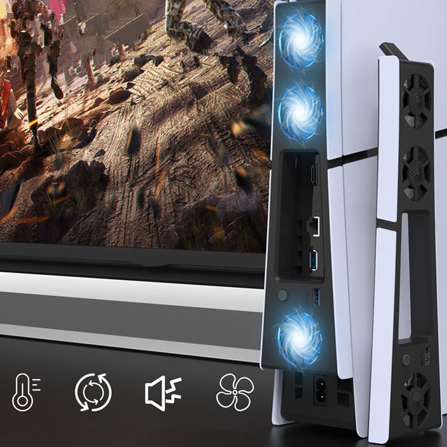 ABS Console Host Cooling Fan Cooler Accessories For Sony PlayStation 5 Slim