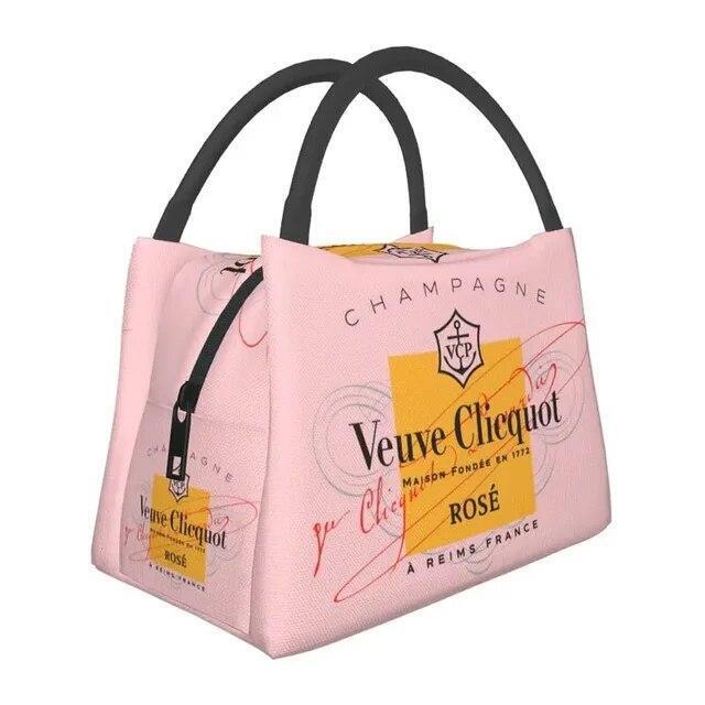 Custom Clicquot Champagne Lunch Bags Men Women VCP Warm Cooler Insulated Lunch B