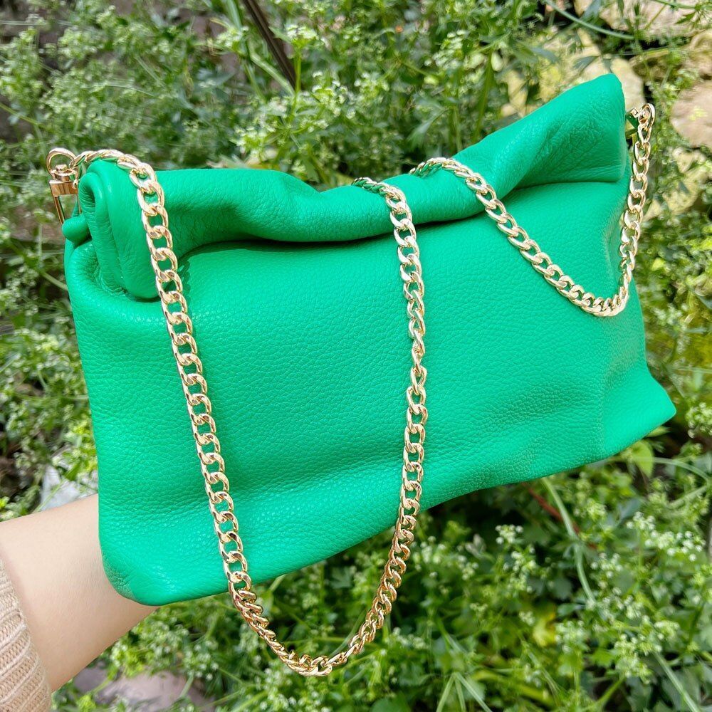 Cowhide Mobile Phone Purse Handbag High Portable Genuine Leather Handbag 32*28CM