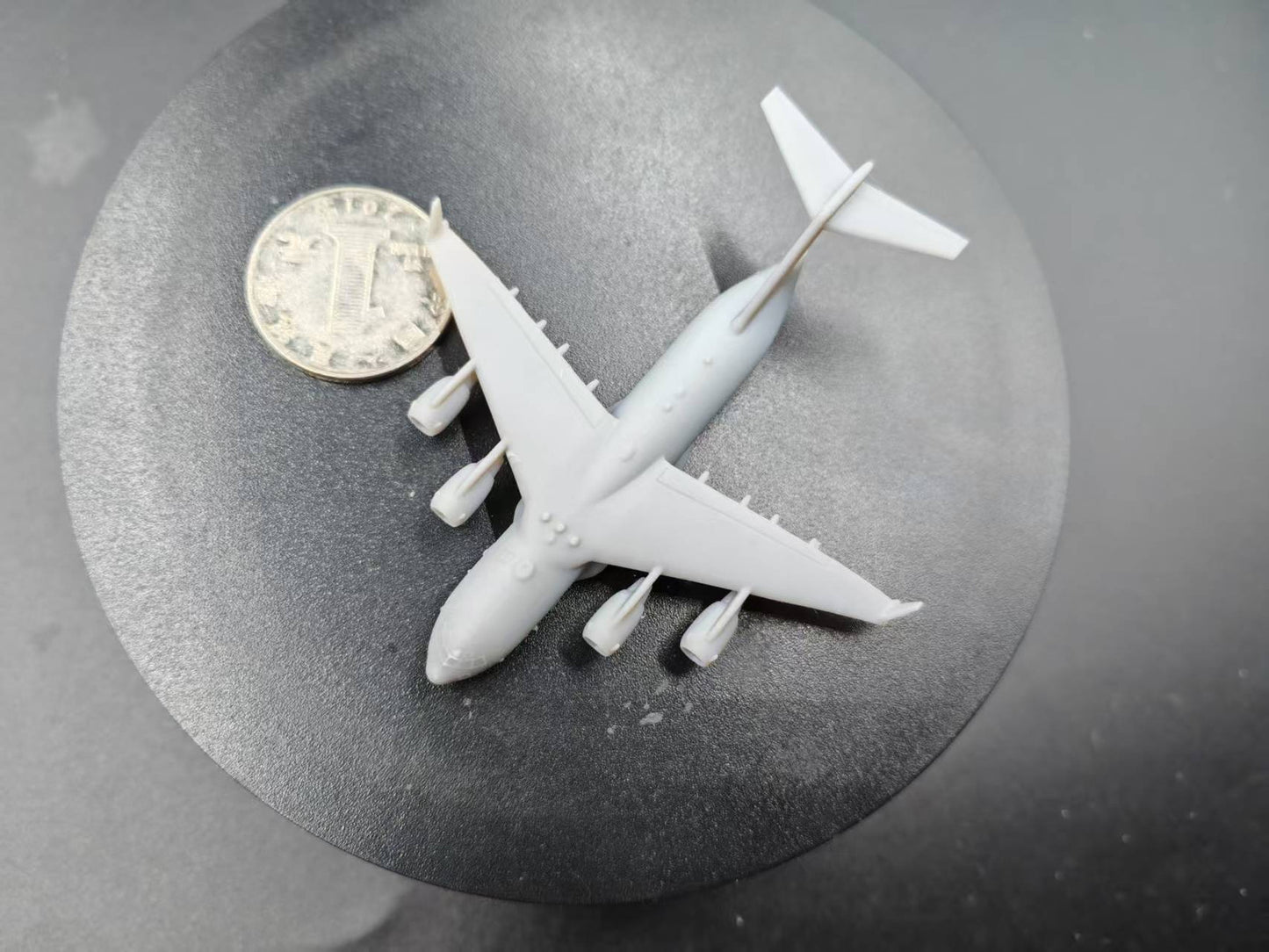 3D Printed 1/700 US Boeing C-17 Transport Plane Global Overlord Model Unpainted