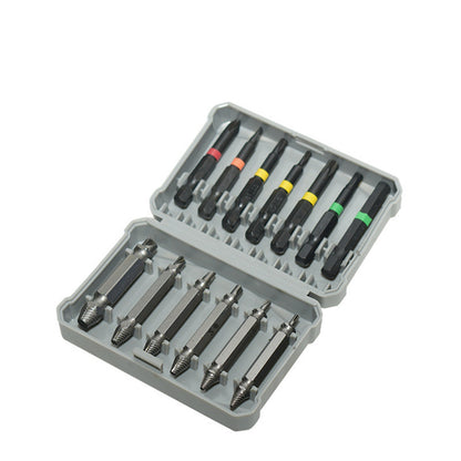 13PCS Fast Damaged Screw Extractor Kit Broken Bolt Remover Tool with Drill Bits