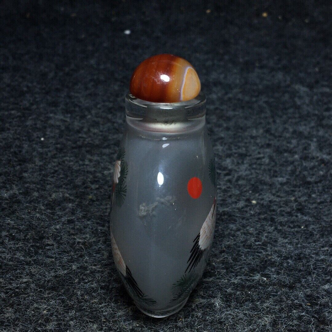 Ancient Chinese handmade interior painting ancient glazed snuff bottle