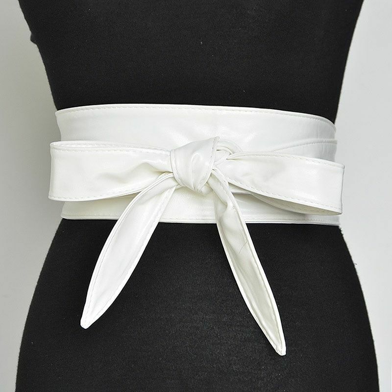 Women Corset Belt Ladies Wide Leather Waistbands Fashion Dress High Waist Wrap