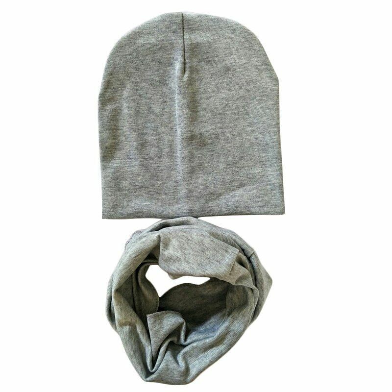 Baby Hats Winter Spring Scarf Sets Cotton Boy Girl Caps Kids Bonnet Beanie Cap