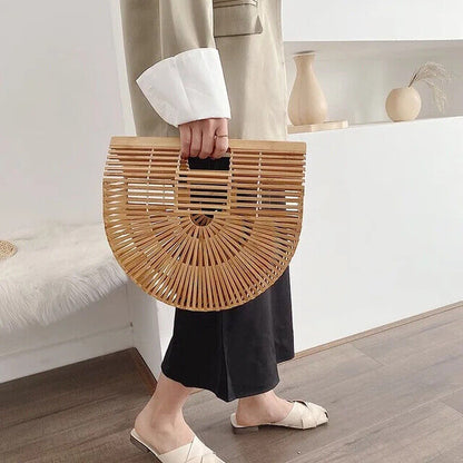 Weave Tote bag Women's Handbag Large Saddle bag Straw Beach Travel bag