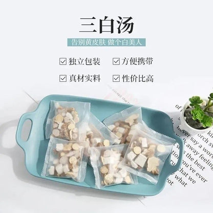 Ancient Three White Drink to remove yellowish qi and whitening flower tea