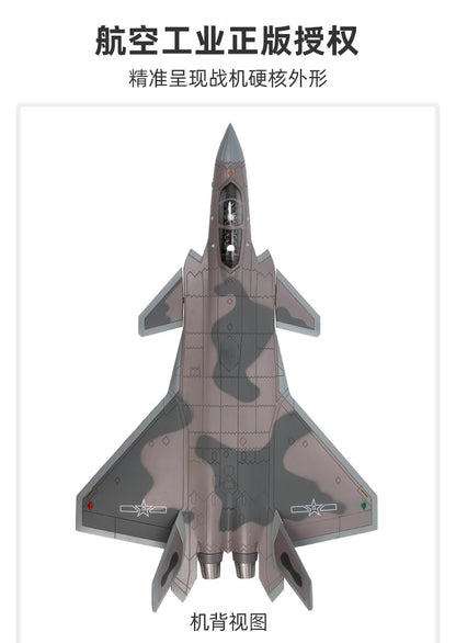 1:72 29CM AVIC J-20S Stealth Fighter Airplane Diecast Military Aircraft Model