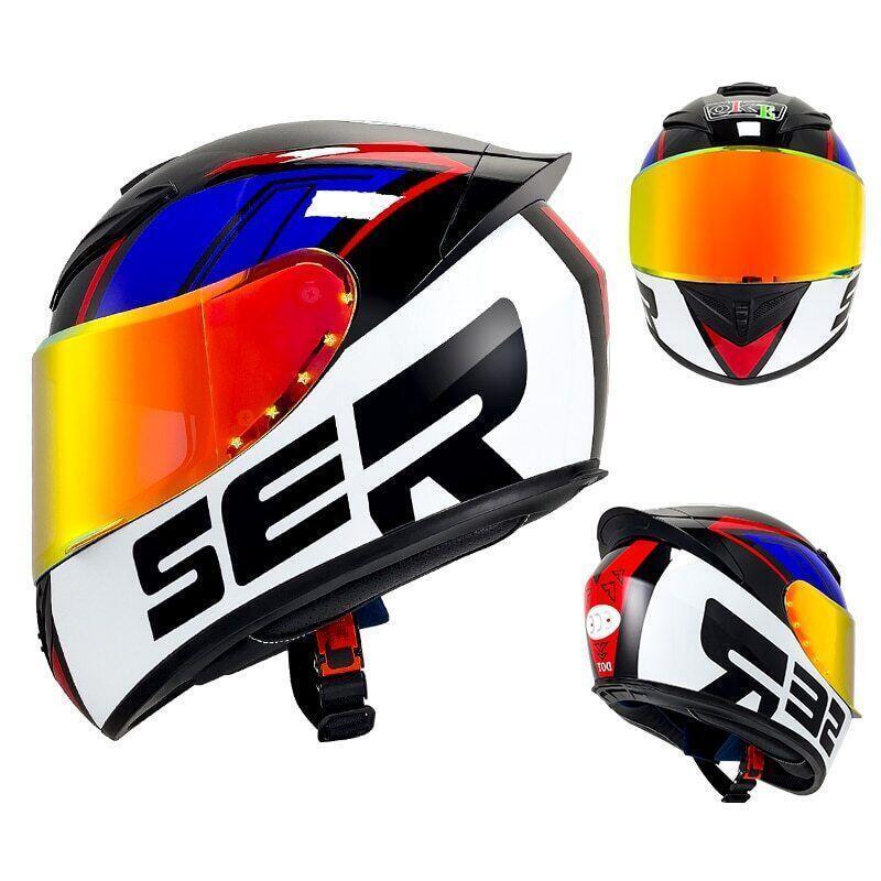 Motorcycle Helmet Visor Lens Shield Sun Visor Fit for Qike 111 Full Face Helmet