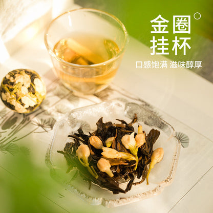 Handmade Yunnan Pu'er Jasmine Tea with Rose, Chrysanthemum, Dragon Ball Flower