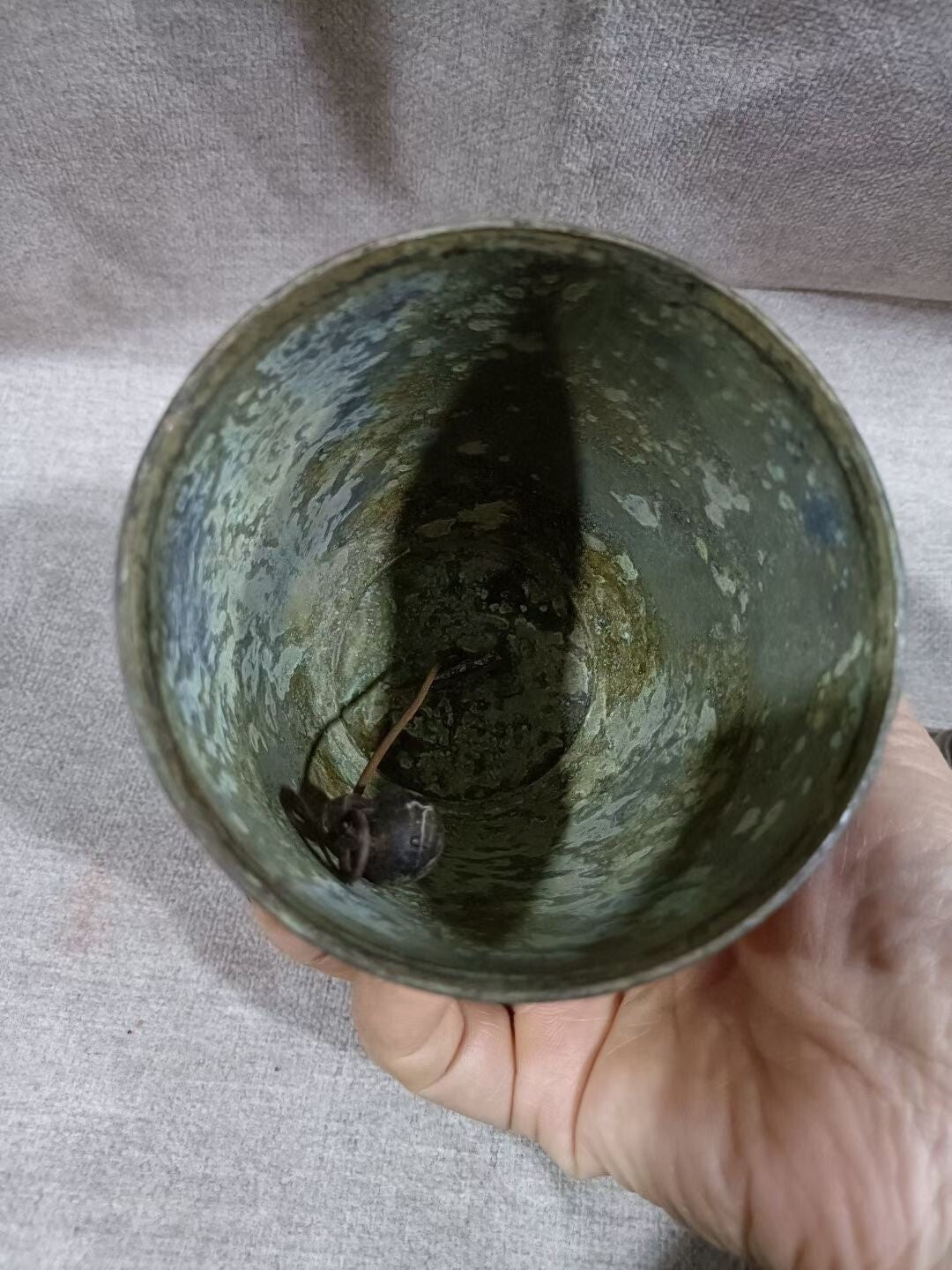 China Bronze Buddhism Temple Bell Chung Chimes Clock Statue