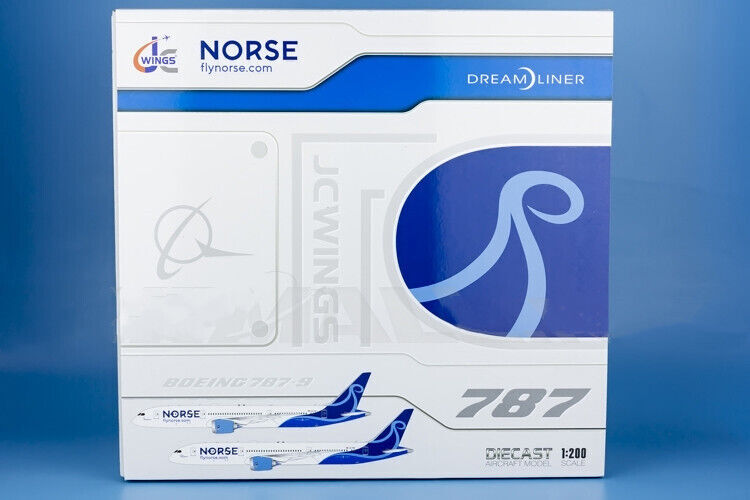 1:200 32CM JC Wings NORSE BOEING 787-9 Passenger Airplane Diecast Aircraft Model