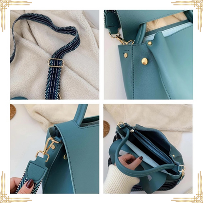Women Fashion LEATHER Shoulder Crossbody Handbag Casual Luxury Female Tote Bag