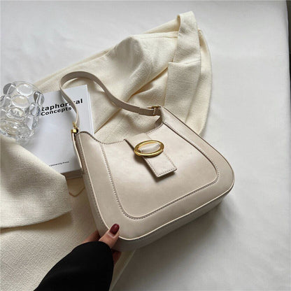 Moon Shoulder Bags Women PU Leather Crossbody Bag Work Ladies Handbags