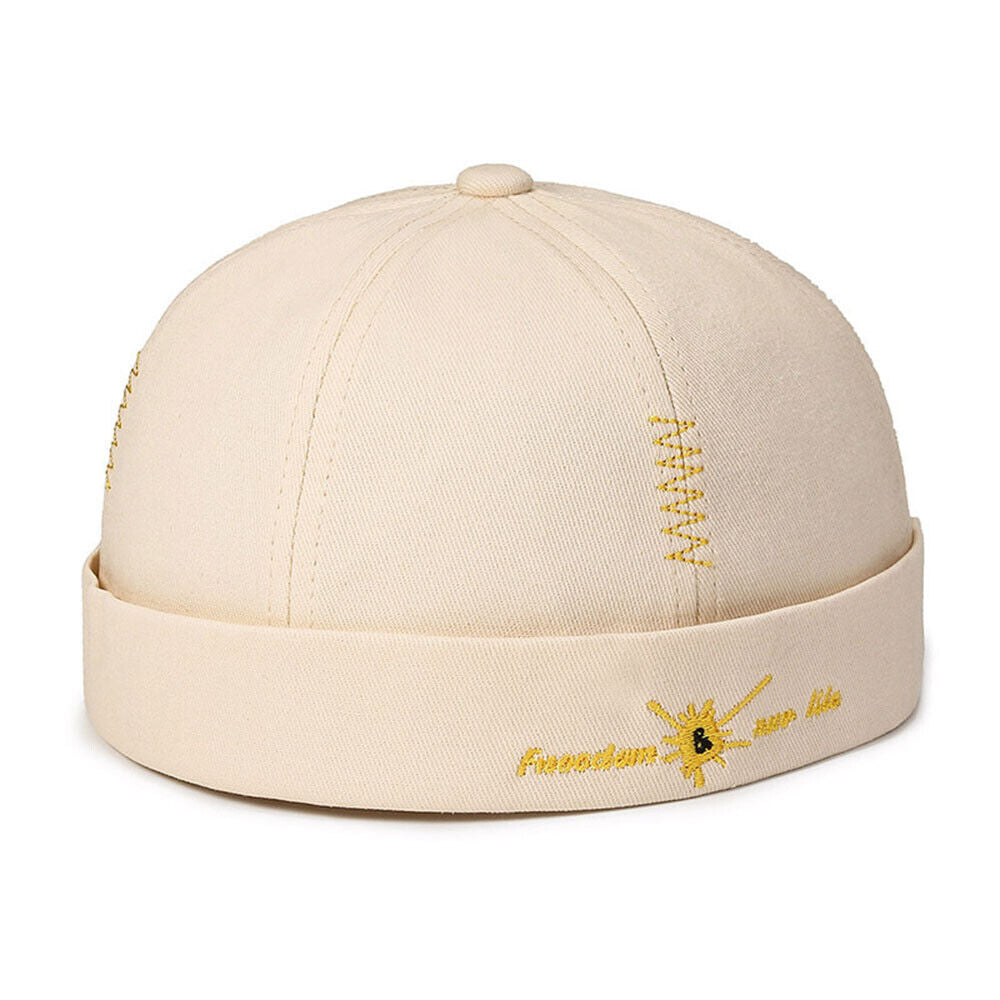Hip Hop Hats Summer Hats Beanie Hat Skullies Cap Brimless Street Solid Color