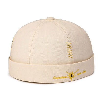 Hip Hop Hats Summer Hats Beanie Hat Skullies Cap Brimless Street Solid Color