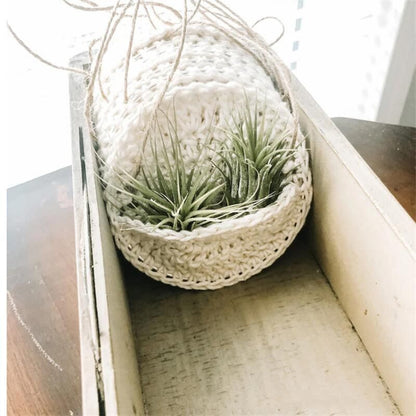 Air Plant Holder Cotton Hand Weaving Multicolor Macrame Bohemian Planter 10-15cm