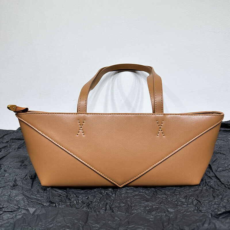 Small Real Leather Fold Shoulder bag Tote Handbag Fashion Purse Top Handles