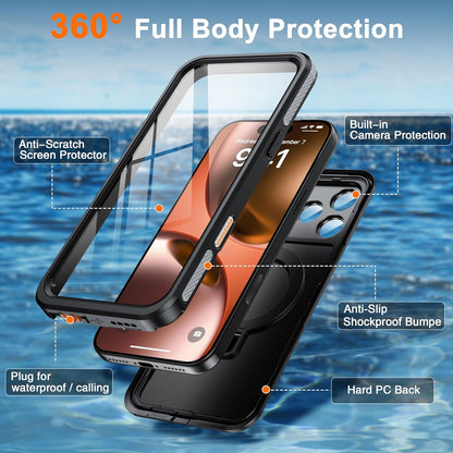 Magnetic Waterproof for Iphone 17 Pro Max Case with [Built-In Screen Protector][