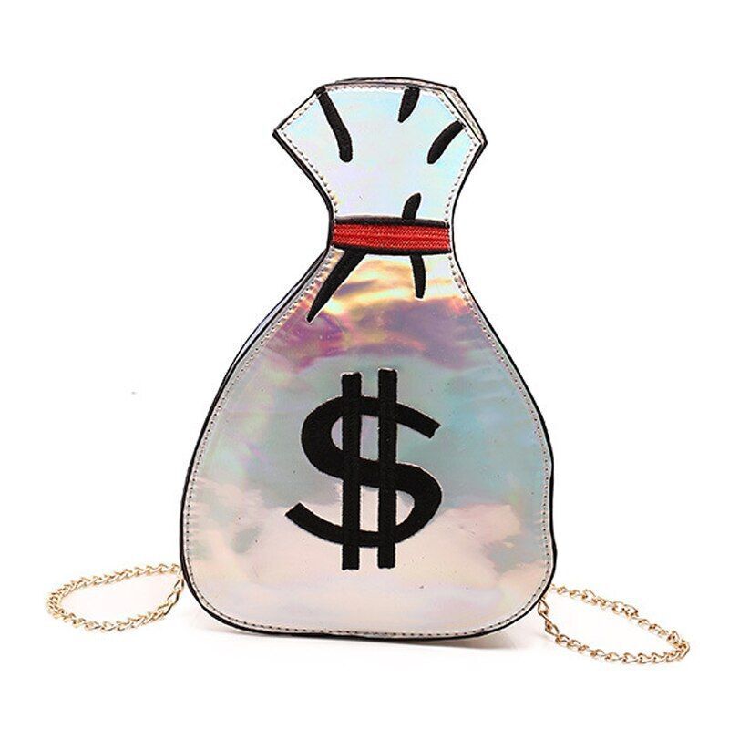 Synthetic Leather Messenger Bag Cartoon Shoulder Purse Fashion Chain Shell Purse