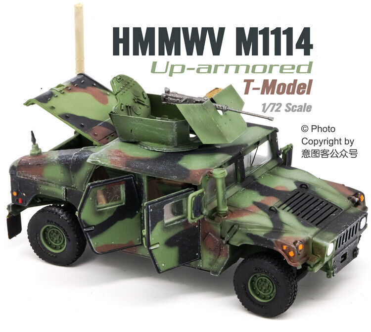 T-MODEL 1/72 M1114 camouflage Open Door Model TF7212 Finished Model