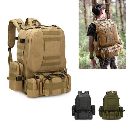 50L Camping Backpack Army Military Tactical Outdoor Sports Bags 3D Hiking Men