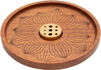 Handmade Wooden Incense Holder Tray for Sticker Home Decoration Meditation Set