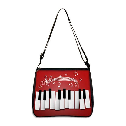 Music Print Handbags Causal Shoulder Bags Crossbody Purse Satchel Messenger Bag