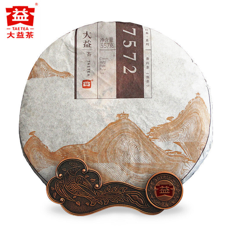 2014 TAETEA Dayi 7572 Shu Puer Chinese 100% Authentic Pu'er Ripe Puerh Tea 357g