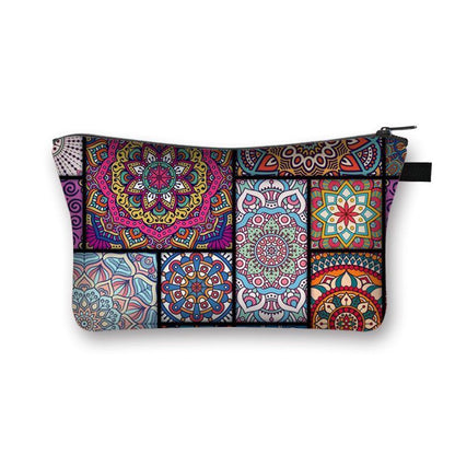 Vintage Pattern Multifunctional Cosmetic Bags Organizer Gothic Wallet Polyester