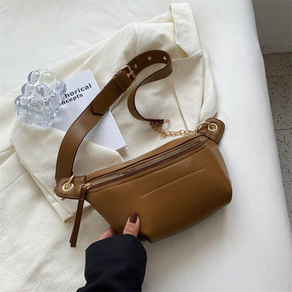 Waist Bag Women Leather Chest Bags Belt Bag Women's Shoulder Crossbody Bag