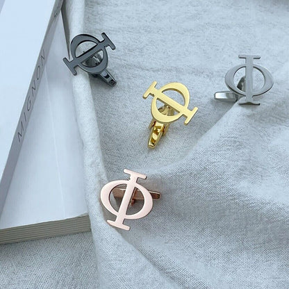 Men Cufflinks Life Tree Stainless Steel Shirt Wedding Groomsmen Tie Clip Jewelry